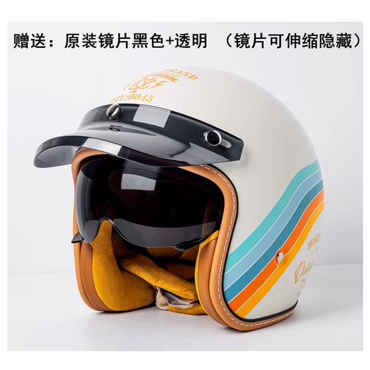 Motorcycle Helmet Motorcycle Helmet Men's And Women's Electric Car Built-in Goggles